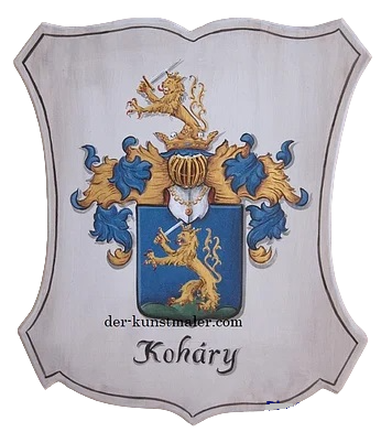 Kohary Coat of Arms painting wooden plaque