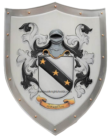 Knight shield - Laughton Coat of Arms metal knight shield