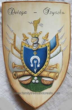 Medieval shield family crest Dolega