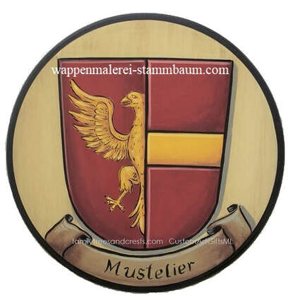 Mustelier shield of arms with eagle
