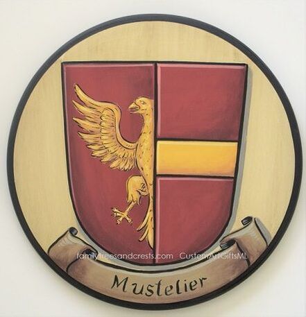 Mustelier shield of arms with eagle