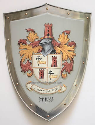 Mc Natt Metal Coat of Arms shield 