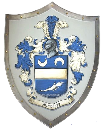 Armor knight shield with Coat of Arms Nevins