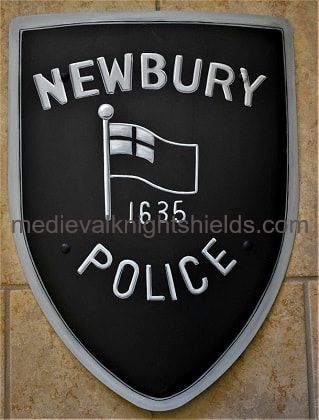 Police shield - badge , metal crest shield