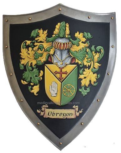 Knight shield - Obregon Coat of Arms metal knight shield 