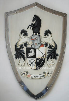 Ostermann family crest knight shield