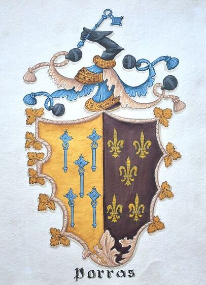 Traditional Coat of Arms painting - old style heraldry art
