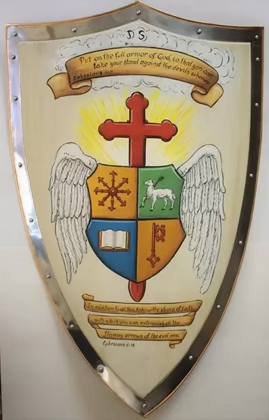 Religious Coat of Arms 4-point knight shield