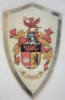 Schraven custom designed Coat of Arms knight shield