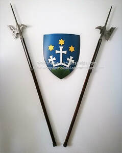 Schuler Coat of Arms Heater shield with Lances