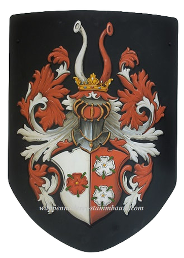 Schleinitz- Coat of Arms knight shield custom hand painted