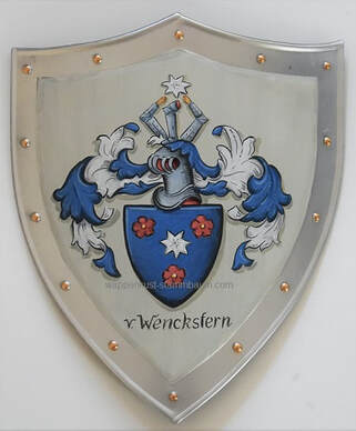 Metal knight shield - Wenkstern Coat of Arms shield