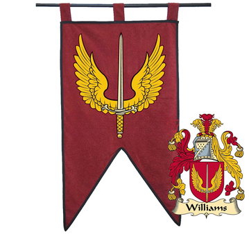 Family crest pennant embroidery
