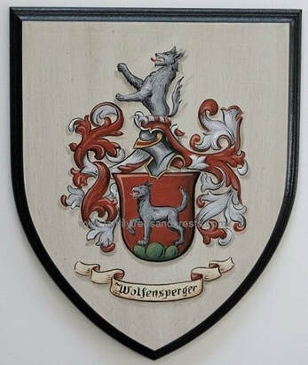 Russel Coat of Arms painting