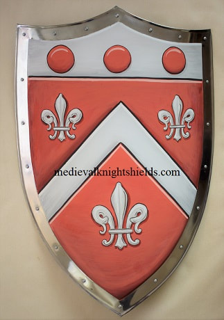 Reid Coat of Arms metal knight shield