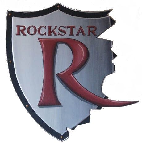 Rockstar company crest  - custom logo  shields -  