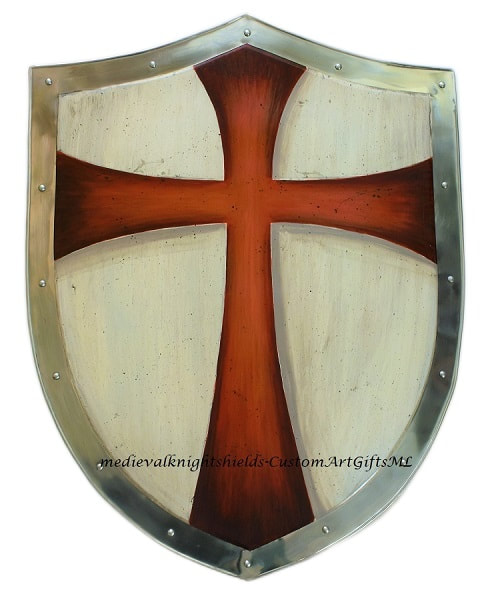 Saint George cross knight shield