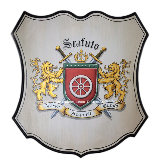 Scafuto family crest wall plaque