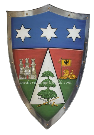 Schneider Coat of Arms metal knight shield