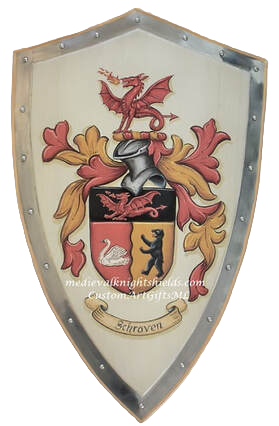 Schraven custom designed Coat of Arms knight shield