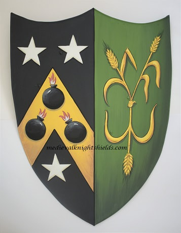 Surina Coat of Arms 4point metal shield