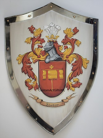 Slusar Coat of Arms metal shield
