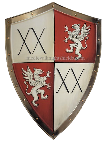 Stencel Coat of Arms shield with griffin