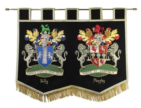 Coat of Arms embroidery banner wall decor