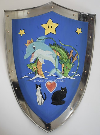 Personalized wedding knight shield