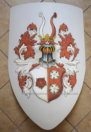 Schleinitz Coat of Arms shield -  XL aluminum knight shield